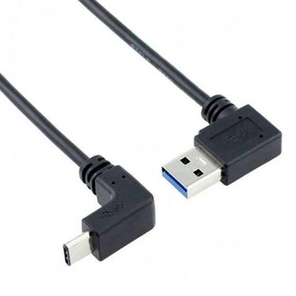 Chenyang CY USB 3.1 USB-C Up Down Angled to 90 Degree Right Angled A Male Data Cable for Mac Tablet Phone Cable