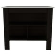 thumbnail image 3 of Dtwnek 35" Height Kitchen Island with 3 Open Shelves, Perfect for Kitchen, Dining Room, Black, 3 of 4