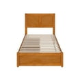 thumbnail image 6 of Clayton Twin Wood Platform Bed with Panel Footboard & Drawers in Light Toffee, 6 of 10