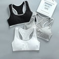 thumbnail image 4 of 1/5 Pack Girls Training Bra Bralette, SILVERCELL Teens Girl Casual Wireless Padded Bra Racerback Vest Sports Bra 8-16 Years, 4 of 6
