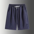 thumbnail image 2 of BXINGOHAI Men's Gym Shorts Athletic Tennis Shorts for Men with Pockets for Workout Athletic Training Navy,L, 2 of 5