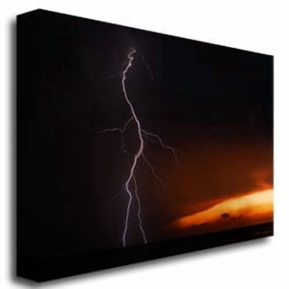Trademark Art "Lightning Sunset VI" Canvas Art by Kurt Shaffer