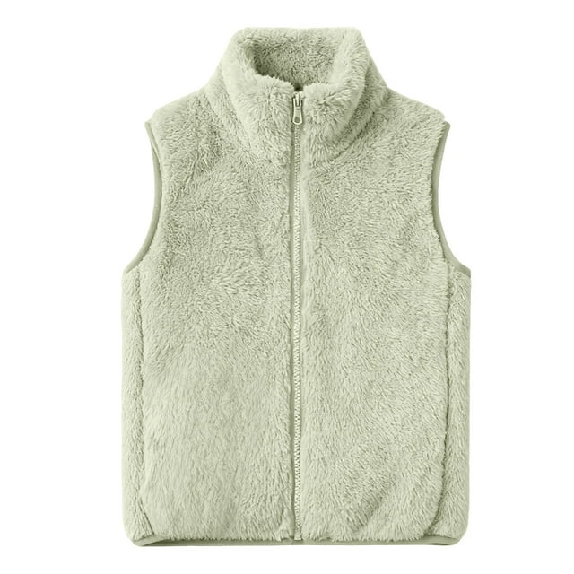 EnJoCho Gilet Léger en Molleton pour Garçon et Fille, Sans Manches, avec Poches, pour le Printemps, Chaud, Doux, Confortable, Décontracté, Superposition