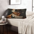 thumbnail image 6 of Salouo Modern Cute Dog Print Print Pillow Case Cover,Wrinkle-Free Bed Pillow Cover Pack of 1 Home Decor Fade-Resistant and Stain-Resistant ,Pillows Not Included -16"x24", 6 of 8