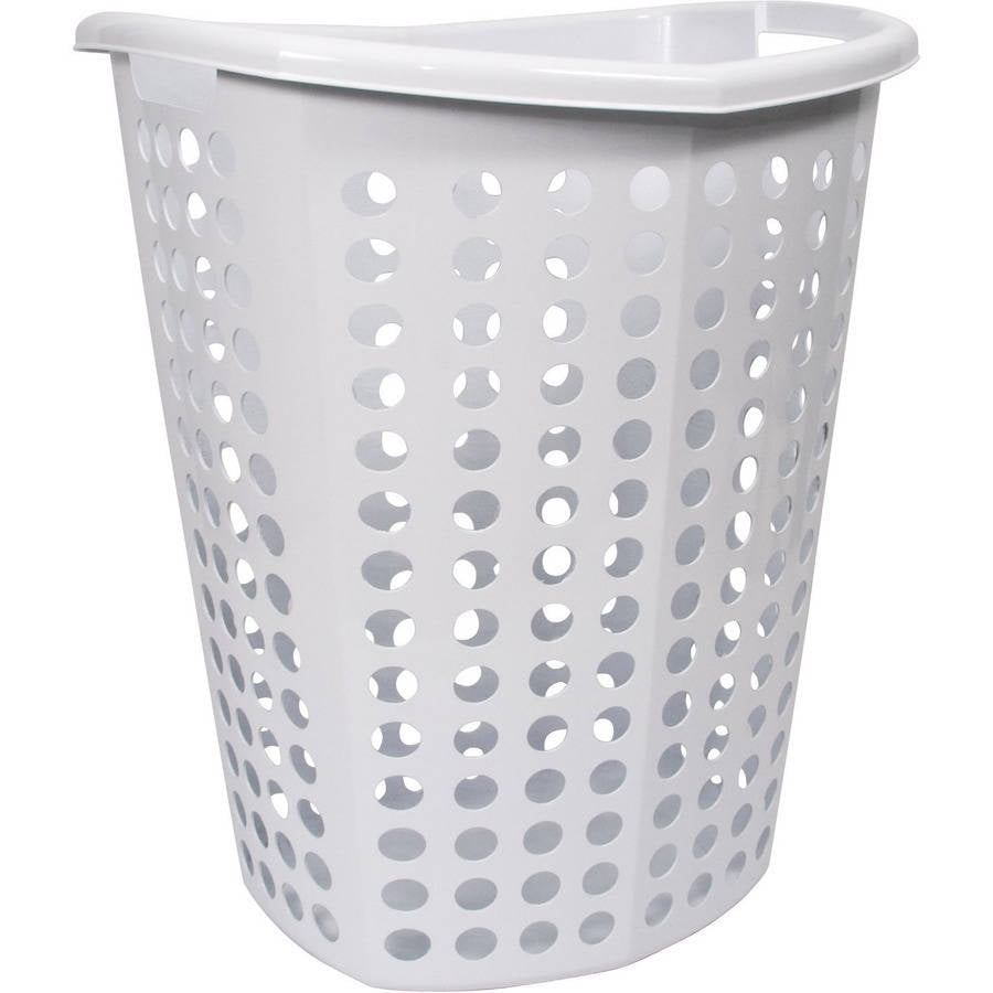 1 7 Bushel E Saving White Laundry Hamper Circle Hole Pattern 1 7 Bushel E Saving White Laundry Hamper Circle Hole Pattern Washing Clothes