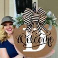 thumbnail image 3 of YAOMOBB Doorplate Wreath All Year Welcome Door Sign Wreath with Optional Letters Weather Resistant for Balcony Decor, 3 of 7