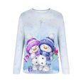 thumbnail image 4 of Chandail en Molleton de Noël pour Femmes 2023 Manches Longues Décontracté Impression de Noël Col Rond Chandail Tunique en Liquidation, 4 of 6