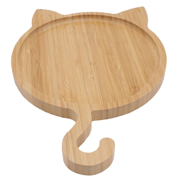 Soimiss Beige Plastic Food Serving Tray for Kitchen Use Portable Lightweight Snack Plate with