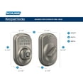 thumbnail image 3 of Schlage Bright Brass Steel Electronic Deadbolt, 3 of 8