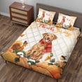 thumbnail image 3 of Happy Thanksgiving Chesapeake Bay Retriever with Turkey Pumpkins Autumn Vibes Quilt Bedding Set Chessie Dog Lover 1 Blanket Bed Cover 2 Pillowcases - 12018, 3 of 5