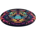 thumbnail image 4 of Tiger Animal Graffiti Floral Medallion Round Rug - Small Round Area Rug, Soft Non-Slip Machine Washable Bedroom Mat Indoor Accent Entry Carpet for Office Desk Dorm Hallway, 4 of 6