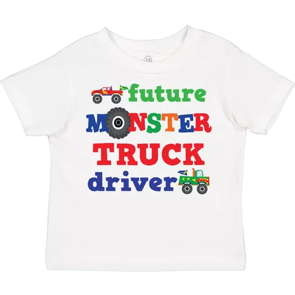 Monster Truck Future Driver Toddler T-Shirt Transportation Boys Childs Baby Clothing, Cute Baby Shirt, TODDLER SHORT SLEEVE TEE BELLA CANVAS 3001T