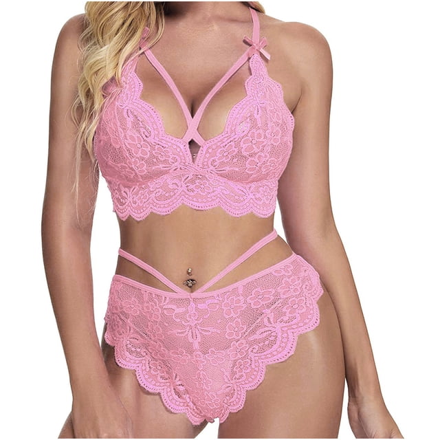 Señoras Linda Chica Sexy Sólido Lencería Encaje Floral Arco Profundo V Split Traje Fridja nalpqowj39292