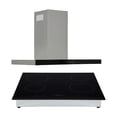thumbnail image 1 of Campana de cocina de pared de acero inoxidable 90cm Temax + Parrilla eléctrica de inducción 4 quemadores 60cm Kepler, 1 of 4