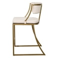 thumbnail image 4 of Mina 25in. Counter-Height Metal Bar Stool with Back- Antique Brass, 4 of 6