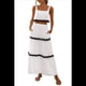 thumbnail image 3 of Conjunto de Playa de Verano de 2 Piezas para Mujer, Informal, Sin Mangas, Camiseta Corta y Falda Larga de Cintura Alta. S, 3 of 9