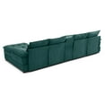 thumbnail image 3 of 130" U-Shaped Sofa with Console, Cupholders, 6-Seat Upholstered Primary Living Space Furniture,Sleeper Couch Set with Chaise for Living Room,Apartment (Green), 3 of 11