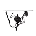 thumbnail image 5 of DecMode 24" x 12" Branch 1-Tier Black Floral Wall Shelf with Glass Top, 5 of 7