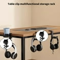 thumbnail image 3 of BQBQERT Functional Desk Accessory Featuring Cup Holder, Headphone Hooks, And Rotating Pencil Holder For Organized Workspaces, 3 of 10