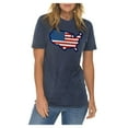 thumbnail image 3 of Oversized United States Map Flag Graphic Design Vintage Crewneck Tee - Vintage Denim XL, 3 of 4
