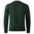 thumbnail image 4 of TFEOQRY Men's Striped Knitted Sweater Crew Neck Long Sleeve Casual Pullover Fall Winter Warm Top Green, 4 of 6