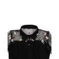 thumbnail image 3 of Caoirhny Women Midi Dress Flower Embroidery Mesh See-Through Long Flare Sleeve A-line Dress Fashion Fall Casual Dress, 3 of 9