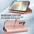 thumbnail image 7 of Takfox Wallet Phone Case for Samsung Galaxy S24, PU Leather with Credit Card Holder Case [9 Card Slots] Folio Flip Detachable Magnetic Cover Kickstand & Carrying Strap, Rose Gold, 7 of 7