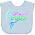 thumbnail image 3 of Inktastic Mermaid Vibes- mermaid tail Girls Baby Bib, 3 of 4