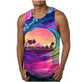 thumbnail image 2 of DDAPJ pyju Tank Tops Men Hawaiian Styles,Tank Tops Men,Mens Summer Casual Coconut Tree Print Sleeveless Tank Top Mens Hawaiian Sports Gym Tank Top T-Shirt, 2 of 5