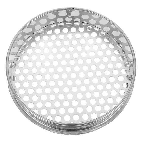 GOOHOCHY  Round Hole Sieve Garden Sieves Mesh Rotary Soil Filter Silver