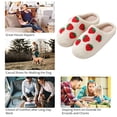 thumbnail image 2 of Zapatillas térmicas planas de fresa antideslizantes para mujer, suministros para el hogar bonitos de dibujos animados DQrwqpou Tenis De Mujer Tenis De Hombre, 2 of 8