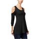 thumbnail image 2 of Blusa de punto a rayas para mujer Ultra Flirt, negro, extragrande Ultra Flirt  Tejer, 2 of 2
