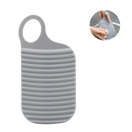 Portable Plastic Washboard Small Size Plastic Hands Compact Clothes Socks Underwear Washing Board with Thumb Hole