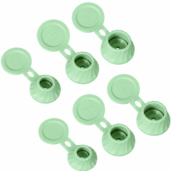 6 Pcs Bottle Emptying Caps Kit (Green), 3 Sizes Inverted Leak-Proof Flip-Top Bottle Caps, Upside Down Shampoo and Lotion Dispenser