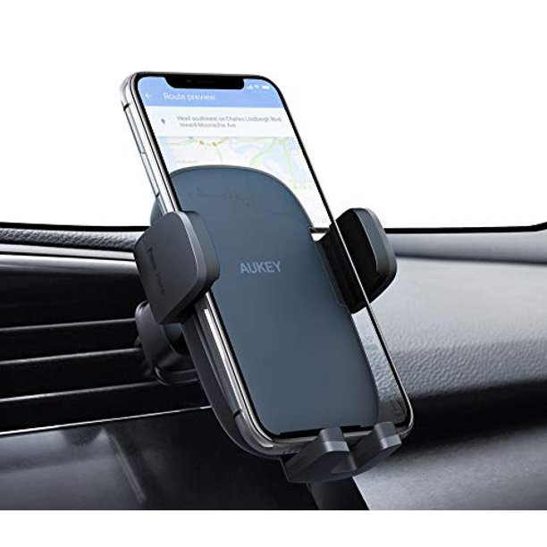 2021 Upgraded AUKEY Phone Car Holder with Stronger Vent Clip, Hands