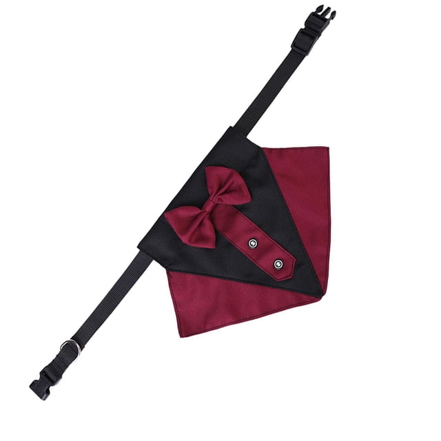 Laklulu Bufanda triangular para mascotas de boda de estilo británico, bufanda para perros, collar para perros, toalla para babas para mascotas