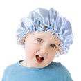 thumbnail image 4 of Howish kids sleeping hat Satin Sleep Cap Double Layer Hair Care Bonnet for Kids(10.63"X3.94"X0.08"), 4 of 8
