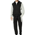 thumbnail image 3 of Biekopu Men's Tracksuit Set Long Sleeve Full Zipper Contrast Color Hoodie Tops Drawstring Side Pockets Bottom Pants Set, 3 of 9