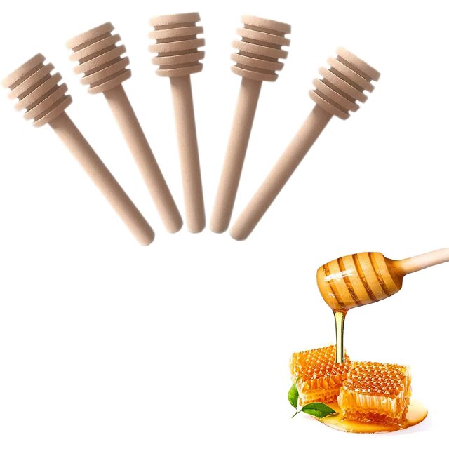 Minicucharas de madera para miel para cocina y comedor, 8,4 cm (5 piezas)