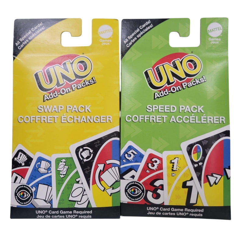 UNO 4 Add On Packs Speed, Swap, Stack, and Reverse Sets - Walmart.com