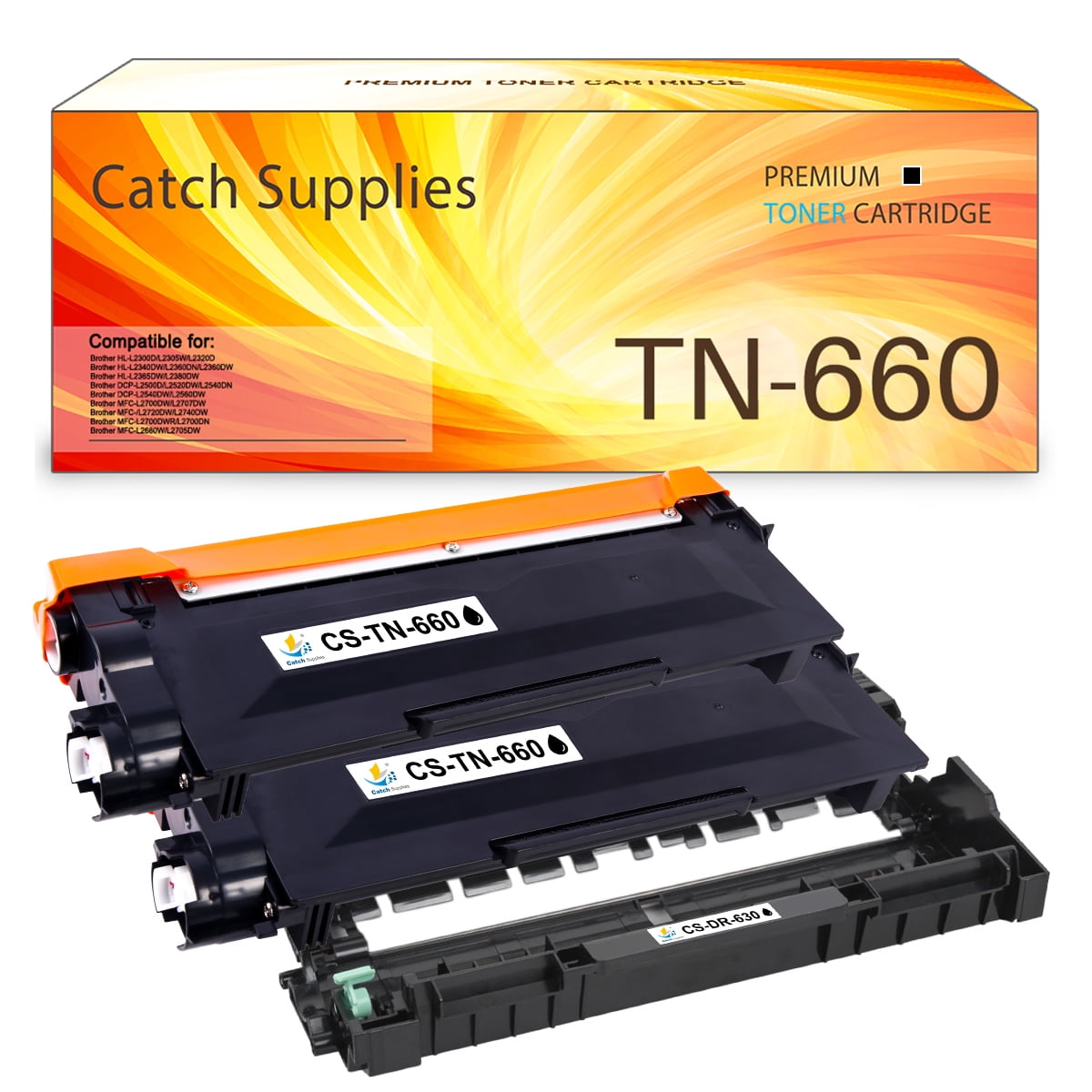 Catch Supplies Compatible TN660 Toner & DR630 Drum Unit for Brother HL-L2340DW DCP-L2560DW (Black 2*Toner 1*Drum) - Walmart.com