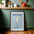 thumbnail image 6 of John Collins - England United Kingdom Illustration Cocktail Lemon Modern Art Kitchen Decor Typography Fruit Bar Black Framed Wall Art Print 20 x 30 inches, 6 of 8