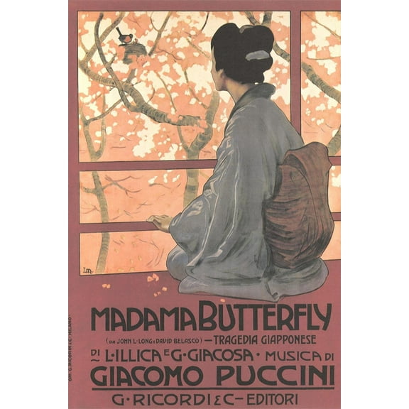 Art.com Madame Butterfly Poster Art Print, 12" x 18"