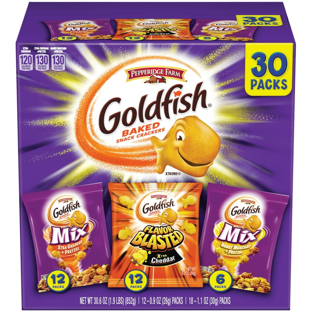 Pepperidge Farm Goldfish Xtra Cheese Mix Crackers, 30.6 oz. Variety