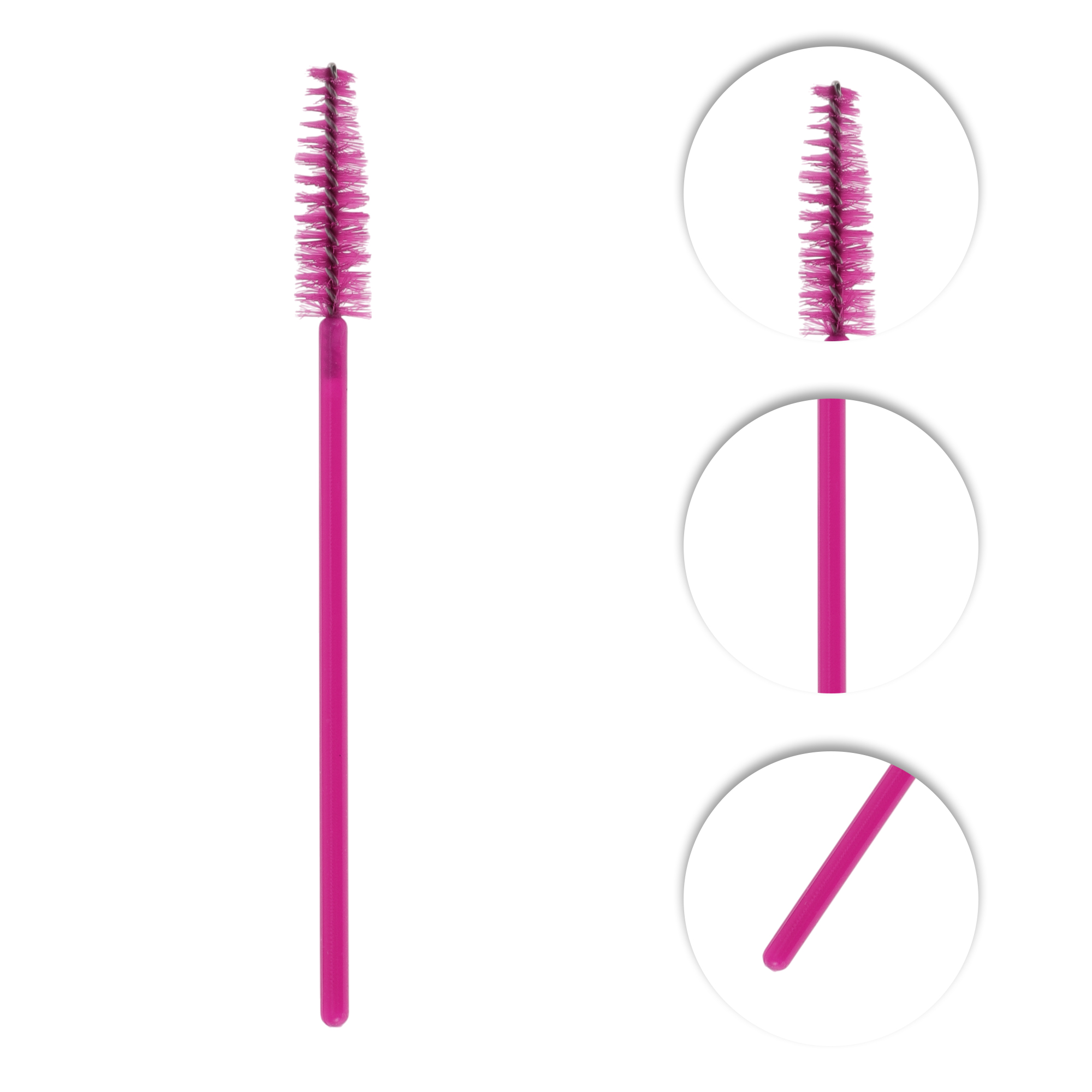 Unique Bargains Convenient Eyebrows Brushes for Travel 50 Pcs Rose Red