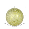 thumbnail image 2 of Vickerman 6" Lime Crackle Ball Ornament, 4 per Bag, 2 of 3