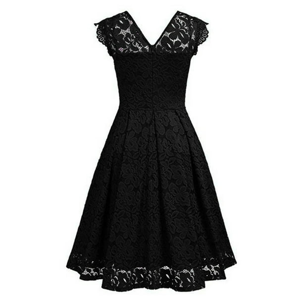 LEAVINGSUO Summer Dresses for Women Fashion Women Lace Pacthword Casual Solid Dress V-Neck Sleeveless Dress - Walmart Business Supplies LEAVINGSUO Summer Dresses for Women Fashion Women Lace Pacthword Casual Solid Dress V-Neck Sleeveless Dress - Walmart Business Supplies