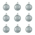 thumbnail image 2 of Northlight Mirrored Disco Christmas Ball Ornaments - 2.5" (60mm) - Jet Black - 9ct, 2 of 5