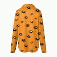 thumbnail image 4 of Godom Halloween Shirt Women Shirts Pumpkin Graphic Tee Long Sleeve Button Down Blouse, 4 of 5