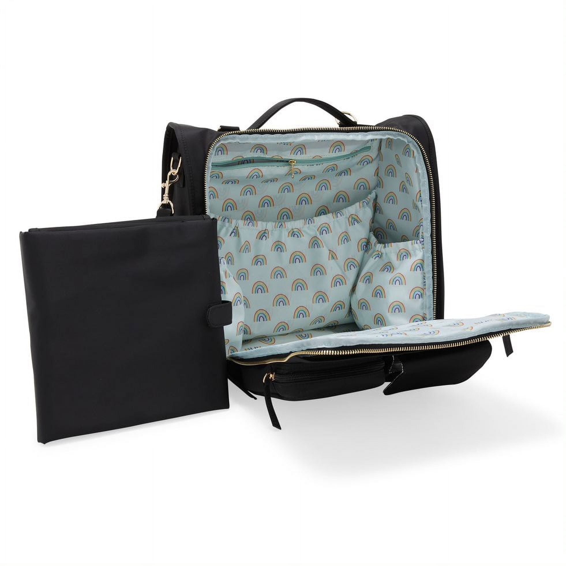 MoDRN Convertible Diaper Bag with Exterior Wipe Holder, Black